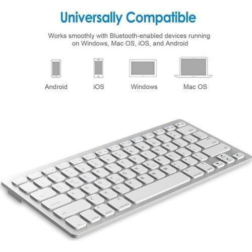 Wireless Gaming Keyboard Computer Game Universal Home Office Bluetooth Keyboard for Spanish German Russian French Korean Arabic
