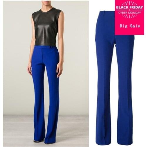 Longer Size Can fit 160cm -200cm height flare pants 2020 new Fashion brand England style elastic was thin flare trousers WQ10