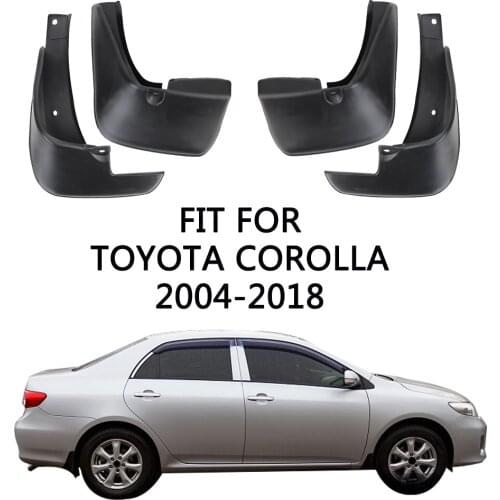 PVC Mudflaps 4Pcs/set For Toyota Corolla 2004-2018 Mud Flaps Front Rear Mudguards Fender Splash Guards