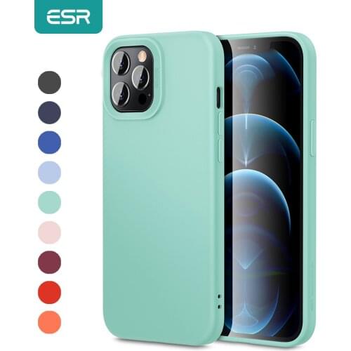 ESR Phone Case for iPhone 12 Silicone Rubber Case for iPhone 12 Pro Max/iPhone 12 mini/12/12 Pro Original Liquid Silicone Soft