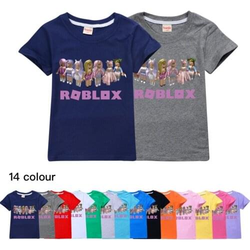 Childrens T-Shirt Sports leisure Boy Girls Kids Child Baby Toddler Cotton ROBLOXing Cartoon Fashion Childrens 2-16Y T-Shirt