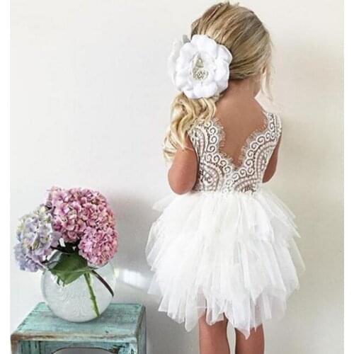 Baby Girls Party Dresses Tutu Lace Princess Costume For Kids Summer Clothes Children Clothing Girl Birthday Dress 2 3 4 5 6 Year