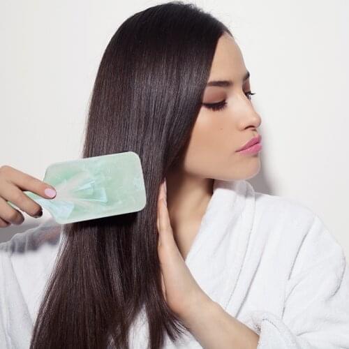 Women Scalp Massage Health Care Hairbrush Professional Square Marble Hair Comb for long and short hair Gilling Brushh