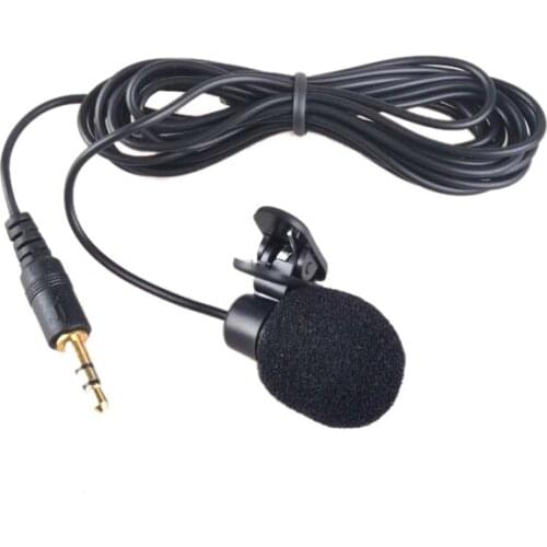 EDT-Hands Clip On Lapel Mic Microphone+Head-Mounted microphone 3.5mm for Speaker