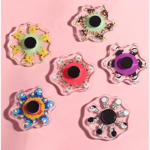 Anime Running Fidget Spinner Cartoon Fingertip Adults Toy for Kids 2021 Cartoon EDC Relief Stress Naughty Boys Gifts Hand Gyro