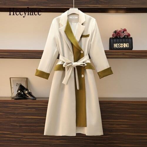 Женские двубортные тренчи Heeylace China At AliExpress