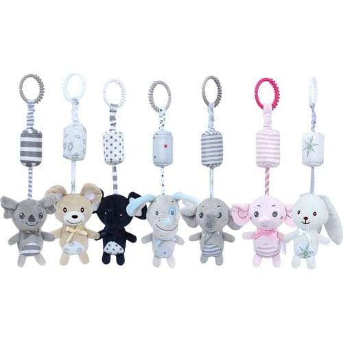 Newborn Stroller Toys Months Baby Rattles - Soft Plush Toys with Wind Chimes