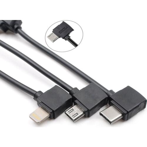 Micro USB Line IOS Type-c OTG Data Cable 10cm 30cm Phone Table for DJI Spark Mavic 2 Pro Zoom Mavic Air Spark Controller