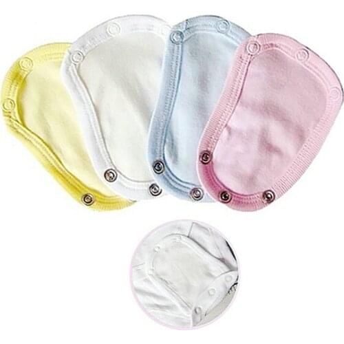 4Pcs/Set Cotton Baby Romper Boys Girls Kids Jumpsuit Diaper Lengthen Extender Extension Solid Soft Jumpsuit Bodysuit Extender