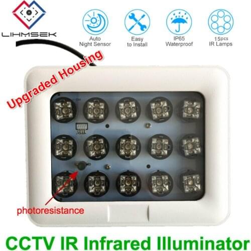 Lihmsek Long Distance 100M 850nm Infrared 15pcs High Power IR LED Illuminator Infrared Assistant Light for CCTV LPR ANPR Camera