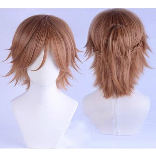 Mikejima Madara Ensemble Stars Wig Brown Short Cosplay Hair Halloween Party Synthetic Hair+ Free Wig Cap