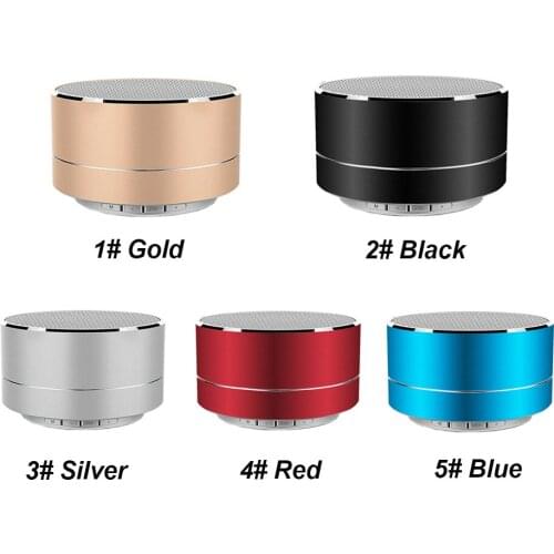 Mini Portable Speakers A10 Bluetooth Speaker Wireless Handsfree with FM TF Card Slot LED Audio Player for MP3 Tablet PC in Box
