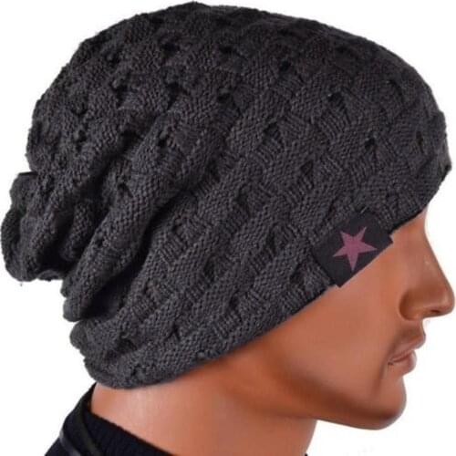 Fashion Men Knit Beanie Reversible Baggy Cap Skull Chunky Winter Hat Best Sale Warm Winter Hats Ship From US