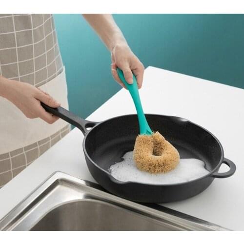 Multifonction Coir Brushes Magic Handheld Dish Bowl Cleaning Scouring Pad Pot Pan Wash Brushes Cleaner Kitchen Accessorie