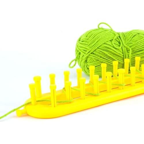 3pcs/Set Weaving Loom Knitting Kit Plastic Pompom Sock Hat Scarf Scarves Maker Plastic Long Handle Weaving Tool Random Color