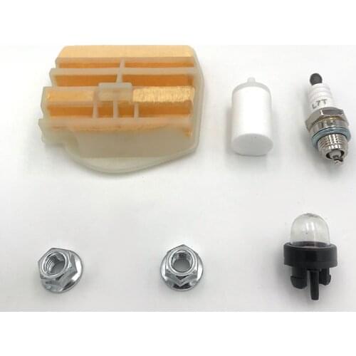 Spark Plug Fuel Filter Fuel Pump Bar Nut Air Filter Kit For HUSQVARNA 445 445E 450 450E Chainsaw Replacement Parts #544 08 08-03