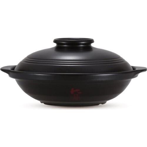 Shallow pot Large dining room dry non cracked open fire high temperature casserole yellow braised chicken pot traditional