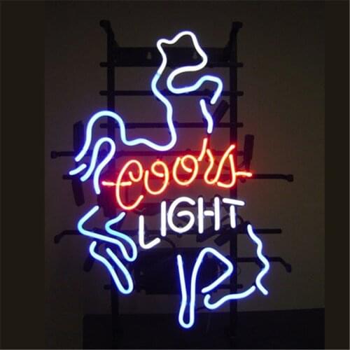 17*14"NEON SIGN For COORS LIGHT christmas Signboard REAL GLASS BEER BAR PUB Billiards store display Restaurant Shop Signs