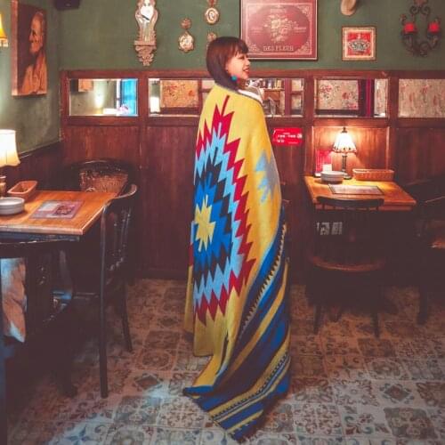 Collaosed qiu dong Tibet lijiang touristic photographed cloak blanket national wind cloak scarf shawl