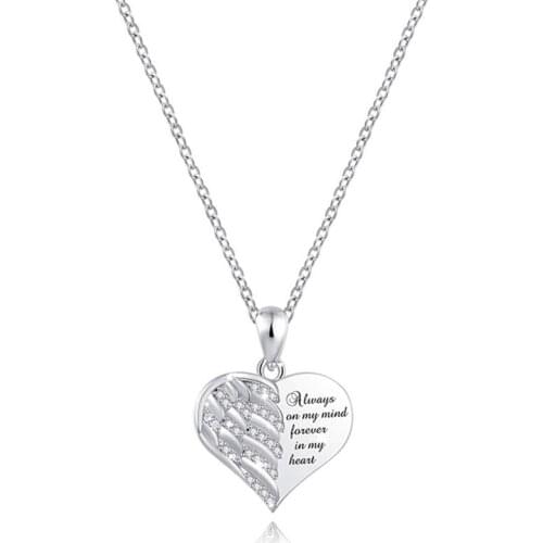 Pet Remembrance Necklace Heart Feather Charm Paw Print Round Memorial Urn Jewelry For Cremation Ashes