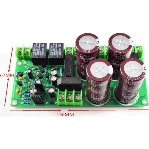 LJM rectifier filter power supply board, with speaker protection, with status indication LED, power amplifier power supply