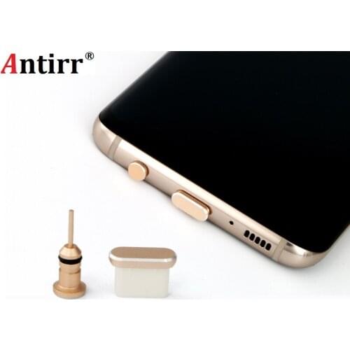 Type-C Phone Charging Port 3.5mm Earphone Jack Sim Card Type C Anti Dust Plug For Samsung S9 S8 A5 A7 2017 Huawei P9 P10