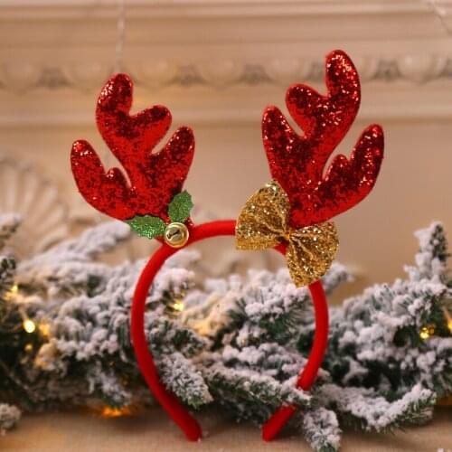 2020 New Fashion Toddler Baby Kid Girls Boys Christmas Headbands Fancy Reindeer Antlers Hairbands Xmas Kids Party Headwear Gifts