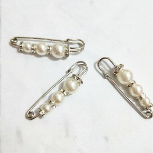 Practical Fashion Charm Pearl Stick Pin Scarf Safety Pin Brooch Sweater Vintage Simplicity delicate grace Classic Brooch