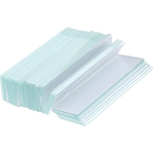 50pcs/Set Microscope Glass Slide Sample Biology Slides Biological Study Kits