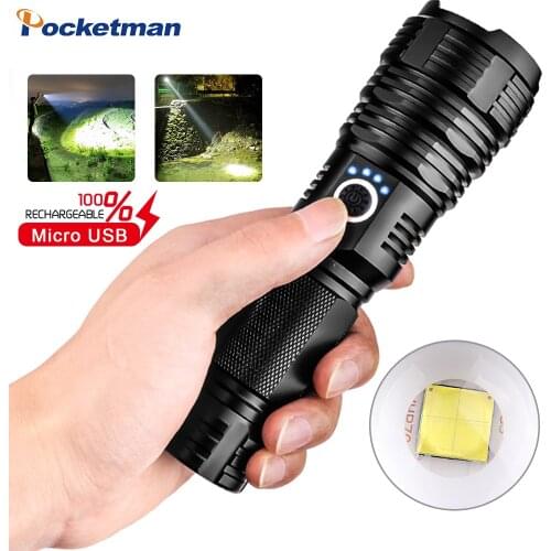 Most Powerful XHP70.2 LED Flashlight XHP50 Rechargeable USB Zoomable Torch XHP70 18650 26650 Hunting Lamp for Camping