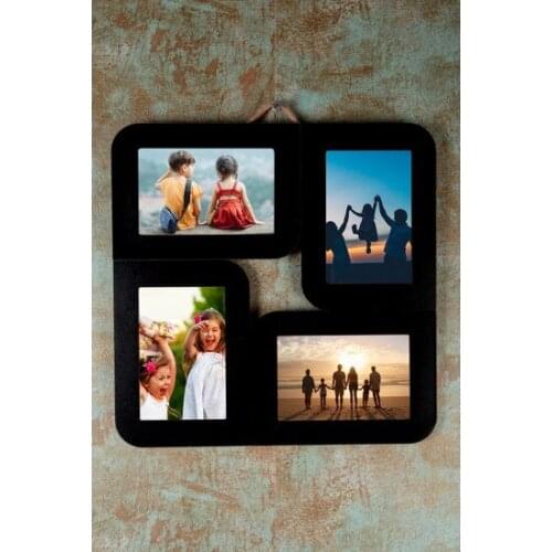 Modern 4 Pcs Collage frame Black фоторамка коллаж Photo frame