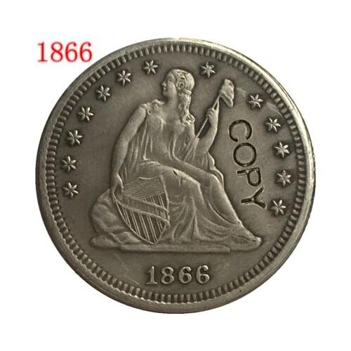 USA 1866 P,S LIBERTY SEATED QUARTER DOLLARS COPY COINS