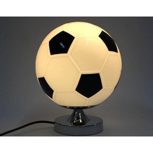 Footbal Basketball Glass Desk Lamps Childrens Room Decorative Table Lamp Luminaria De E27 Desk Light Accessories Office Light