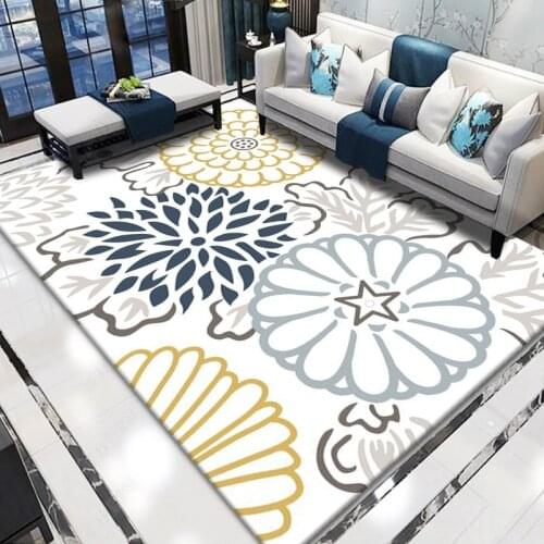 Three-dimensional printing new Chinese classical printing carpet washable carpet living room carpet living room bedroom floor ma