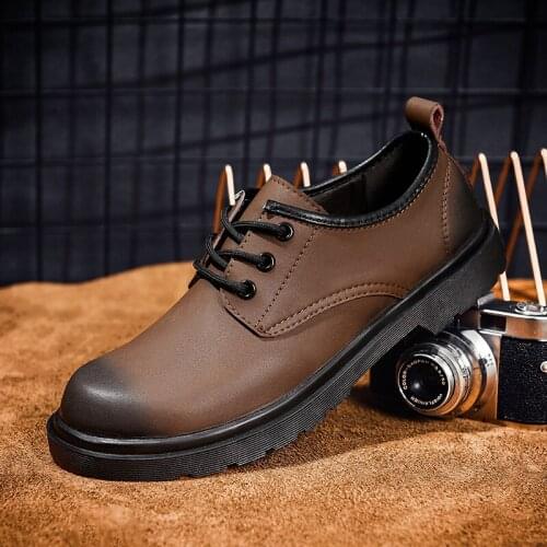 Men Casual Leather Shoes Fashion Breathable Mens Formal Shoes Lace-up Flat for Men Shoes Big Size 47 48