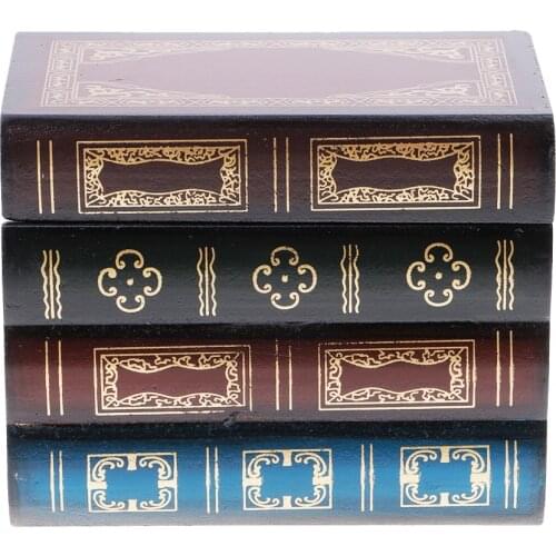 Vintage Home Table Jewelry Necklace Storage Box Case Wooden Arts Ornament