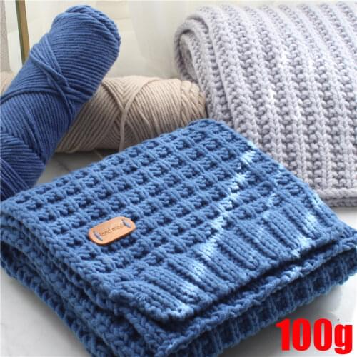 100g Long Stapled Cotton Yarn Crochet Thick Yarn for Knitting Baby Yarn Weave Thread Lovely Creative Natural Soft