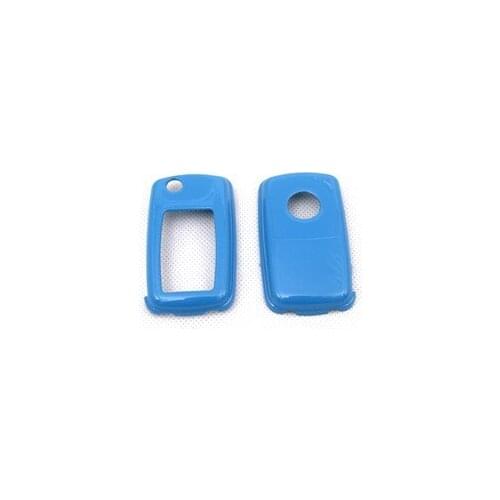 Hard Plastic Keyless Remote Key Protection Case Cover (Gloss Blue) For VW Volkswagen MK4 / MK5