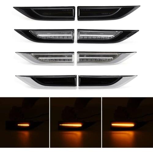 2pcs Dynamic LED Side Marker Lights Flowing Turn Signal Light Sequential Blinker Lamp For VW Transporter T6 Multivan Caddy MK4