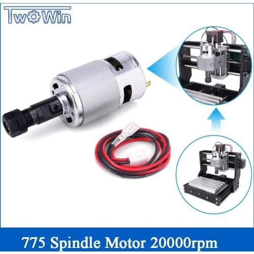 775 DC Motor 12V-24V 20000 RPM Mini Electric Motor Double Ball Bearing Large Torque High Power Motor for DIY Parts 3018 Machine
