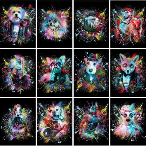 Diamond Painting Animal Dog 5D DIY Full Diamond Embroidery Mosaic Paintings Animals Picture Wall Decor Art Cross Stitch Kits
