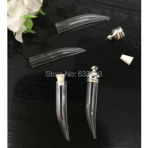 Freeship! 100pcs/lot hot pepper glass vial pendant , glass pendant , glass bottle, perfume oil wish pendant vials glass pendants