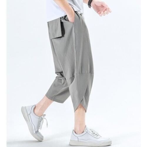 Baggy Cotton Linen Harem Pants Nice Japanese Vintage Solid Men Women Hip Hop Plus Size Wide Leg Pants Pantalone Homme Trousers