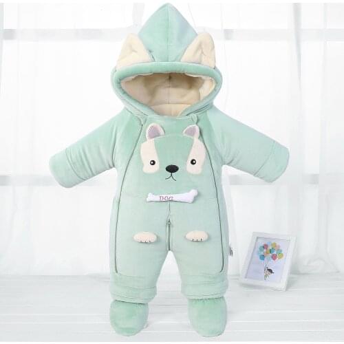 -30 degrees 2020 new born winter jackets baby costume rompers clothes girls clothing Flannel cartoon coats outerwear kids boys