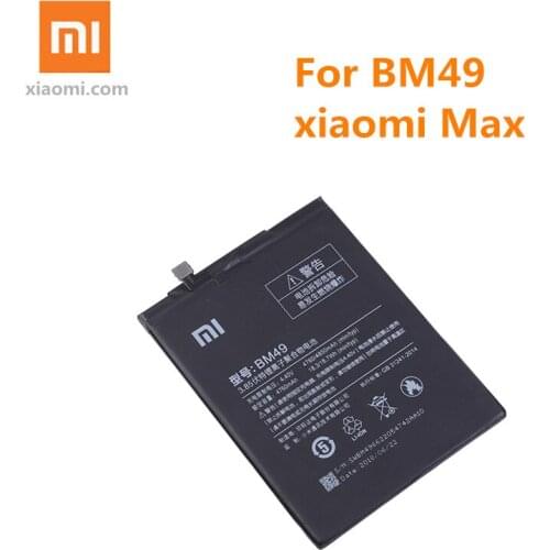 For Xiaomi Mi Max Batteries 4760mAh Li-Polymer Phone Replacement Batteries Xiao Mi Original Phone Battery BM49 +tools