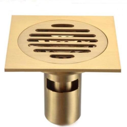 European bronze deep water deodorant floor drain shower square grille shape bathroom products