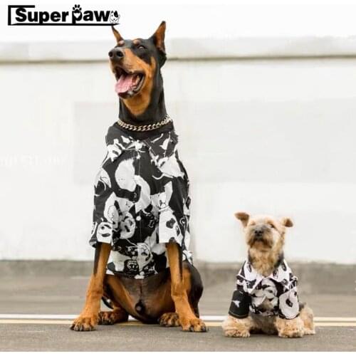 Cool Spring Summer Pet Dog Panda Shirt Clothes T-shirt Apparel For Small Medium Large Dogs Doberman French Bulldog Pug GZC42