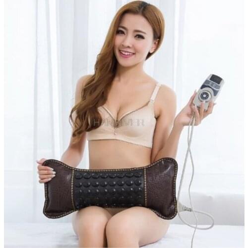 HANRIVER 2020 tourmaline heating pillow massage treatment tourmaline jade pillow cushion massager