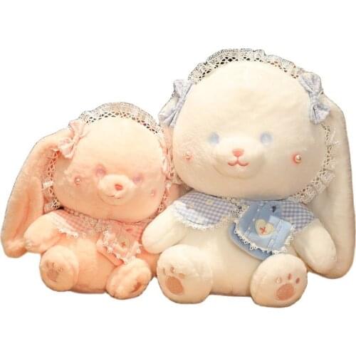30/40CM Sweet Kawaii Lolita Rabbit Plush Toys Soft Animal Stuffed Dolls Lovely Rabbit Pillow for Children Girlfriend Xmas Gift