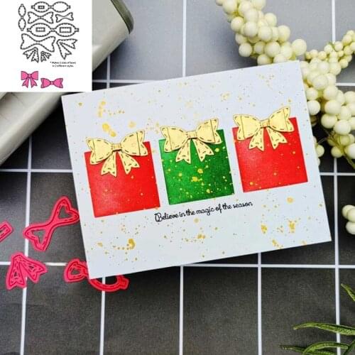 3 size * 2 styles Elegant Bows Metal Cutting Dies Set for DIY Scrapbooking Craft Cards Paper Album Decoration Making 2021 New